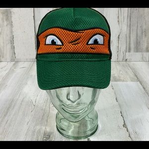 TMNT TEENAGE MUTANT NINJA TURTLES SNAPBACK MASK HAT CAP Michelangelo.